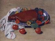 Felix Vallotton Still life with Ham and Tomatoes USA oil painting artist